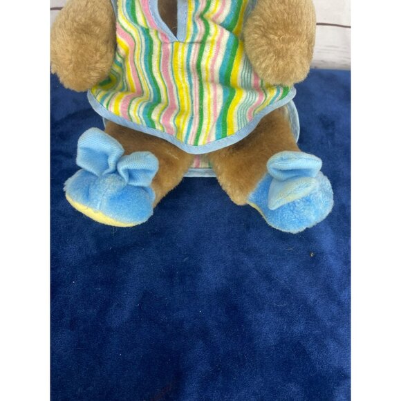 Vintage 1982 Amtoy Sleepytime Bear Plush Toy With Striped Pajamas & Hat‎ - Picture 5 of 7